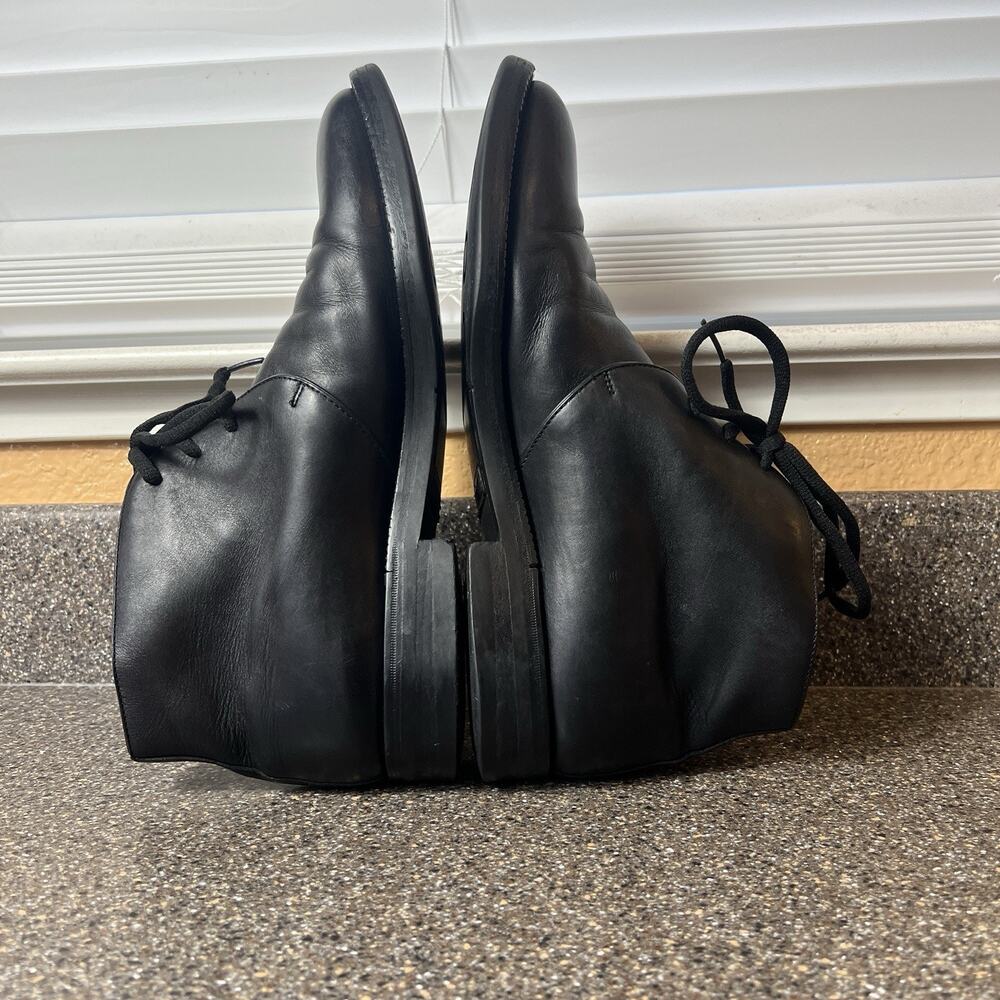 Sutor Mantellassi Men's Size 10 Black Leather Ankle Boots Lace Up Made In Italy - Picture 7 of 12